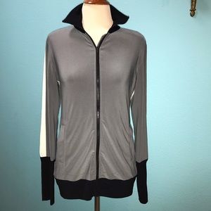 Norma Kamali Side Stripe Turtle Track Jacket